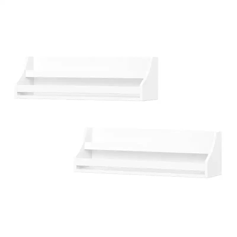 RiverRidge Kids' Book Nook Toddler Bookshelf Set for Living Room and Playroom Storage 2pc White