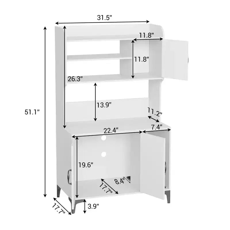 Cat Litter Box Furniture, Hidden Litter Box Enclosure Large - Farmhouse Wood Pet House with 3 Open Shelves Storage Cabinet Scratch Pad End Table