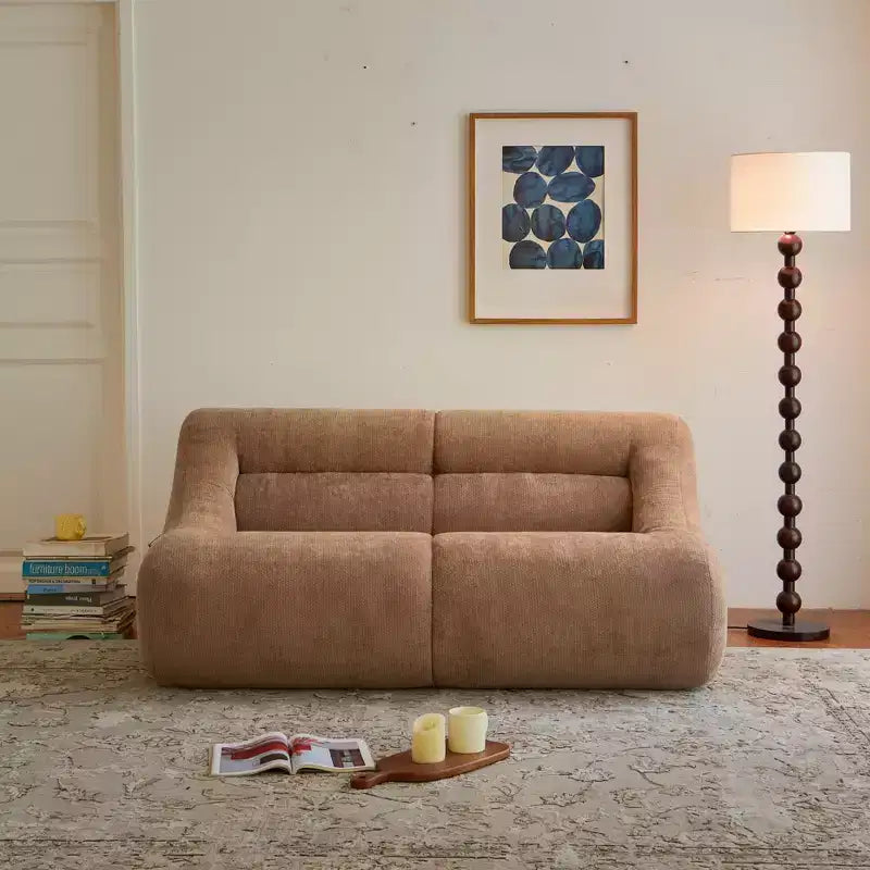 GDFStudio Acamar 63 Modern Chenille Loveseat Sofa with Deep Seat