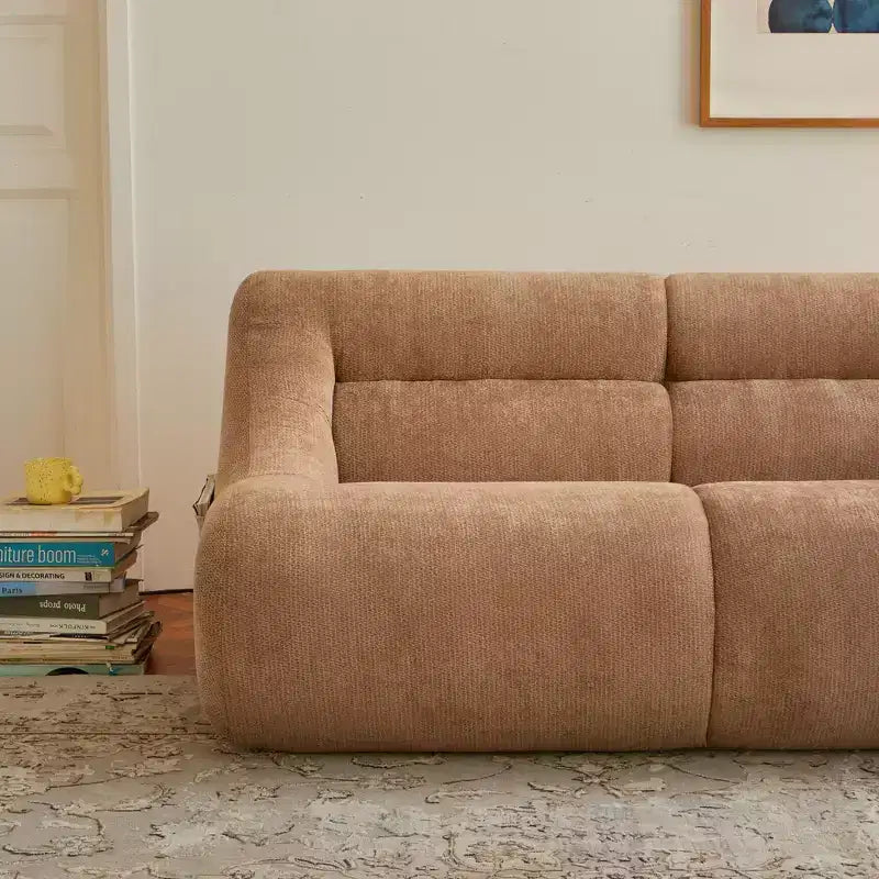 GDFStudio Acamar 63 Modern Chenille Loveseat Sofa with Deep Seat