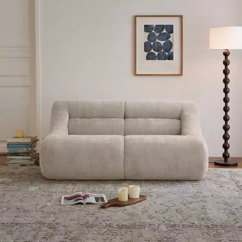 GDFStudio Acamar 63 Modern Chenille Loveseat Sofa with Deep Seat
