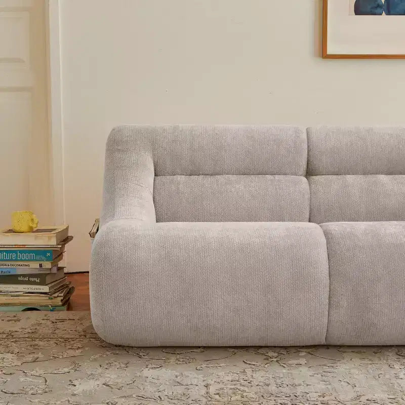 GDFStudio Acamar 63 Modern Chenille Loveseat Sofa with Deep Seat