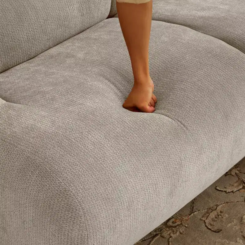 GDFStudio Acamar 63 Modern Chenille Loveseat Sofa with Deep Seat