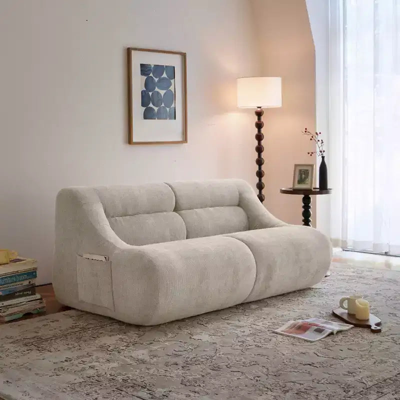 GDFStudio Acamar 63 Modern Chenille Loveseat Sofa with Deep Seat