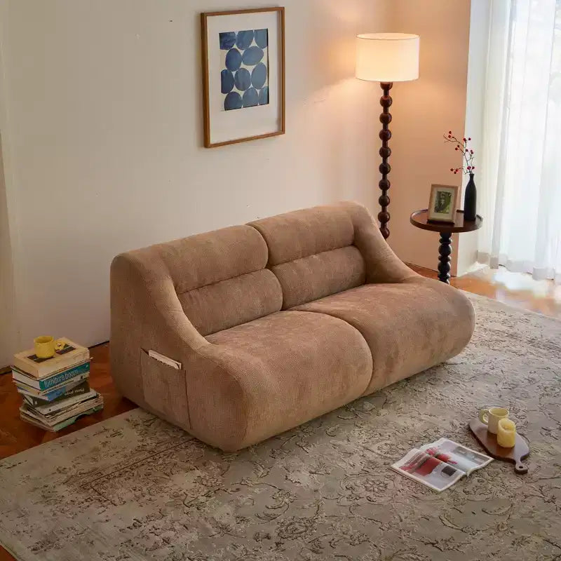 GDFStudio Acamar 63 Modern Chenille Loveseat Sofa with Deep Seat