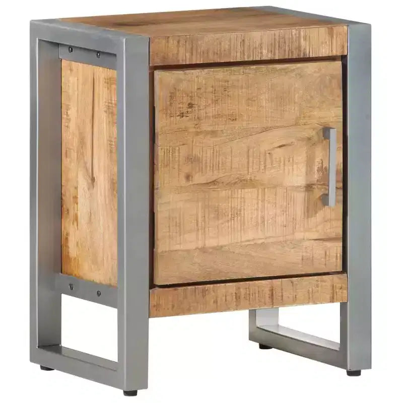 vidaXL Bedside Cabinet 15.7x11.8x19.7 Rough Mango Wood