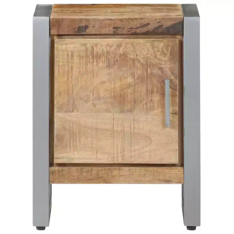 vidaXL Bedside Cabinet 15.7x11.8x19.7 Rough Mango Wood