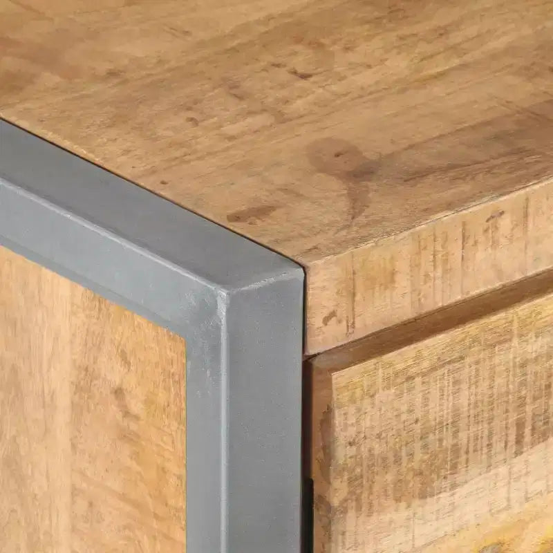 vidaXL Bedside Cabinet 15.7x11.8x19.7 Rough Mango Wood