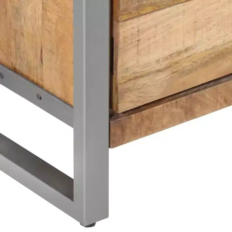 vidaXL Bedside Cabinet 15.7x11.8x19.7 Rough Mango Wood