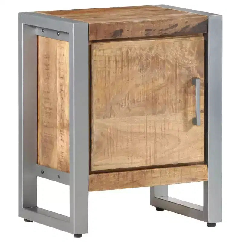 vidaXL Bedside Cabinet 15.7x11.8x19.7 Rough Mango Wood