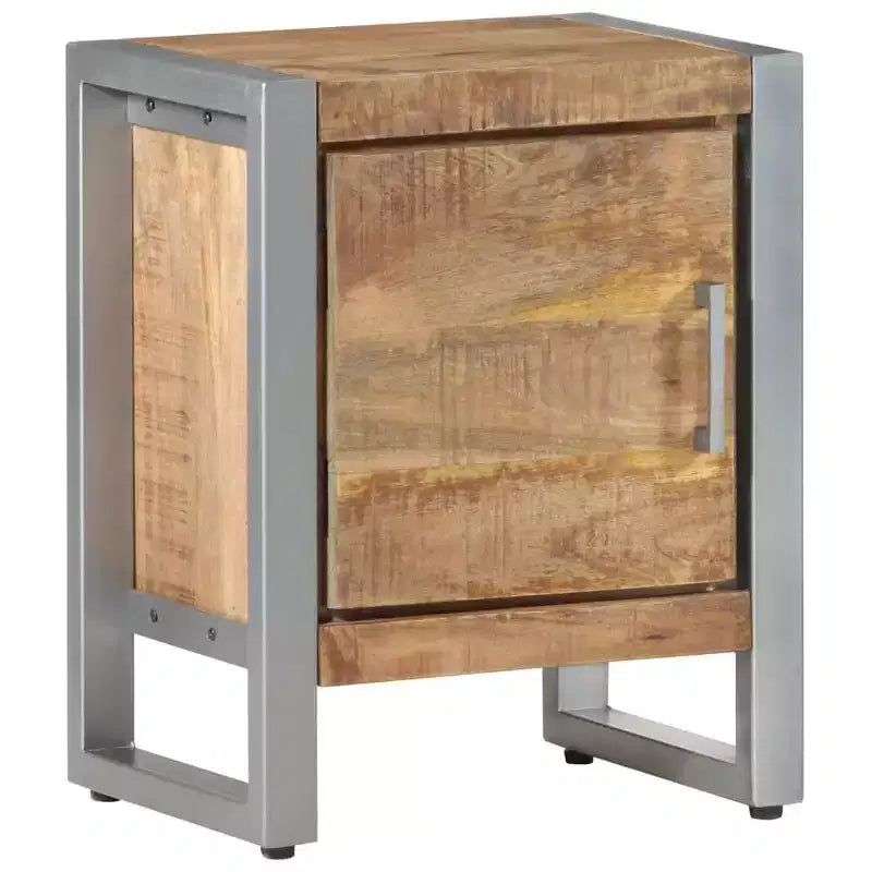vidaXL Bedside Cabinet 15.7x11.8x19.7 Rough Mango Wood