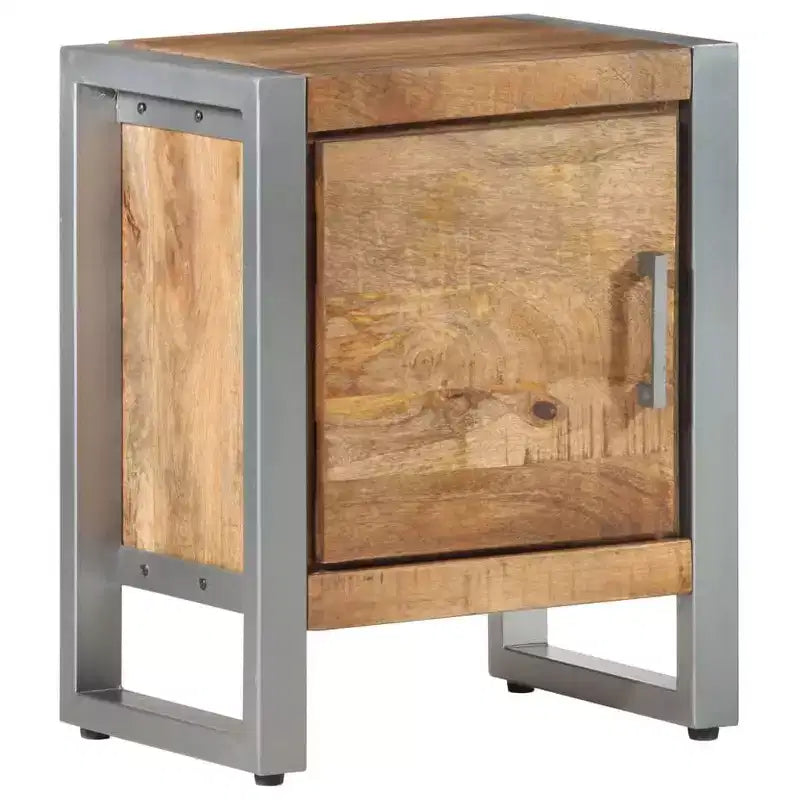 vidaXL Bedside Cabinet 15.7x11.8x19.7 Rough Mango Wood