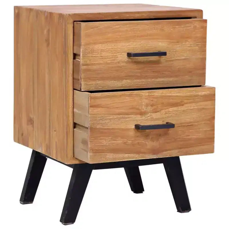 vidaXL Bedside Cabinet 15.7x13.8x21.7 Solid Teak