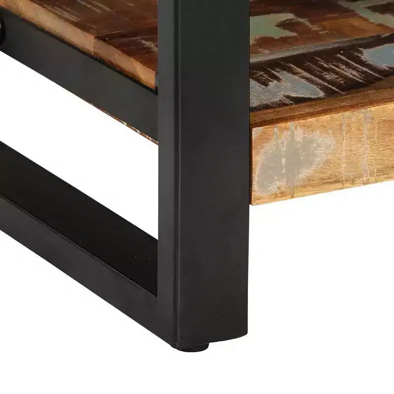 vidaXL Bedside Cabinet Multicolor Solid reclaimed wood, iron
