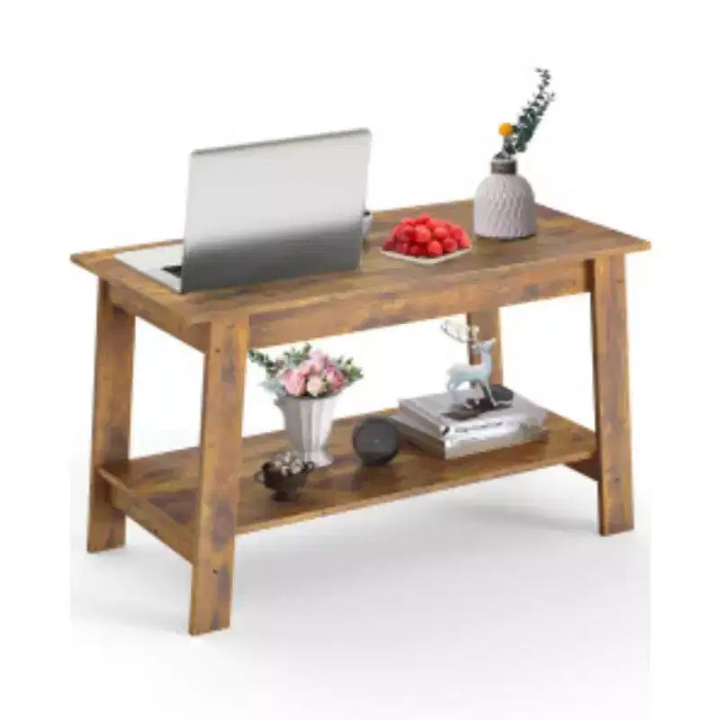 Coffee Table - MDF & PB Construction, Retro Finish for Living Room