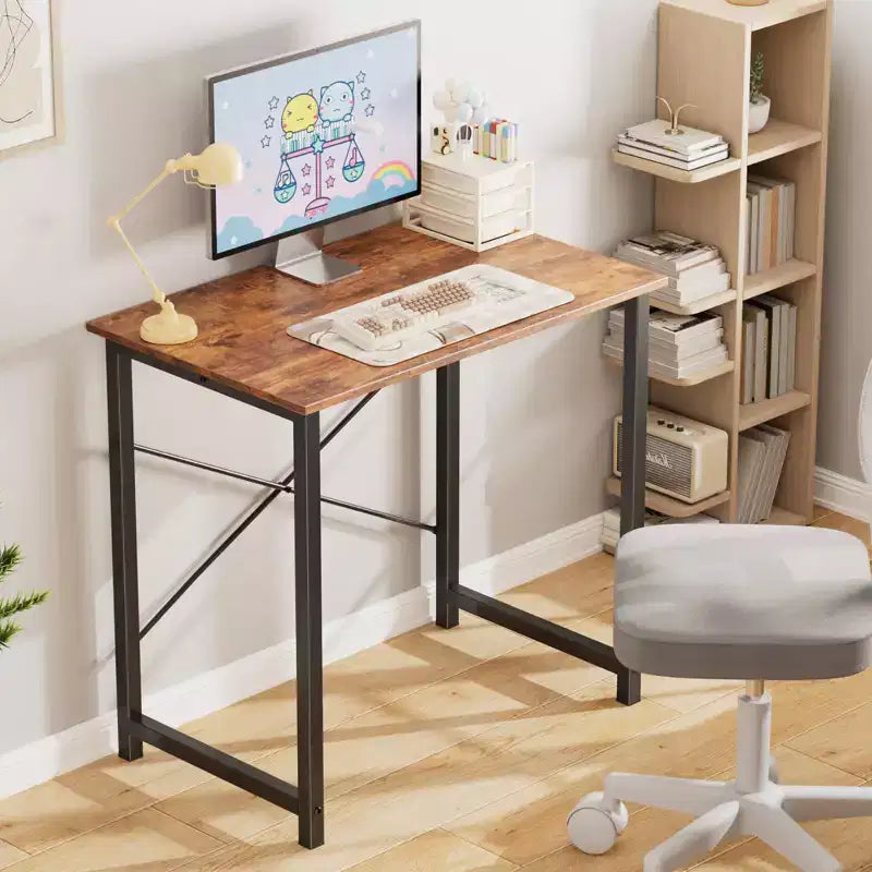 TUYOHW Computer Desk for Home Office,Modern Writing & Study Table with X-Shaped Frame,Writing Desks for Bedroom,Workspace,Dorm