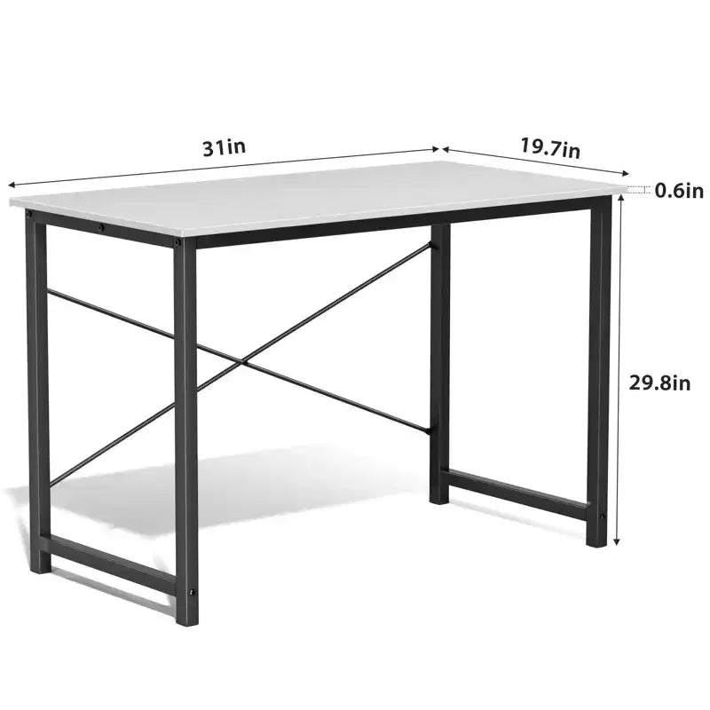 TUYOHW Computer Desk for Home Office,Modern Writing & Study Table with X-Shaped Frame,Writing Desks for Bedroom,Workspace,Dorm