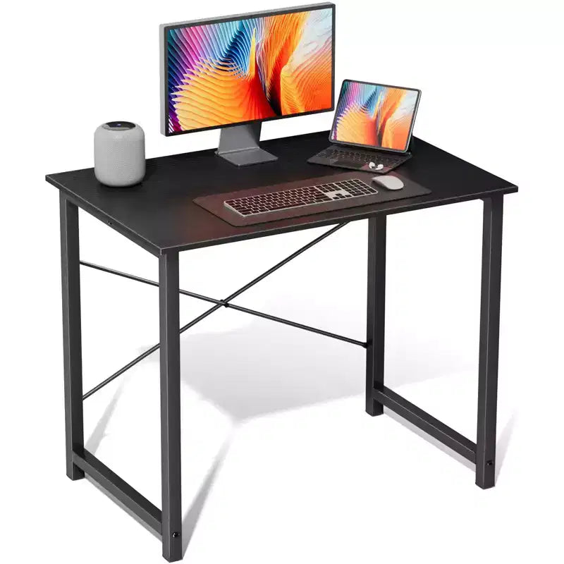 TUYOHW Computer Desk for Home Office,Modern Writing & Study Table with X-Shaped Frame,Writing Desks for Bedroom,Workspace,Dorm