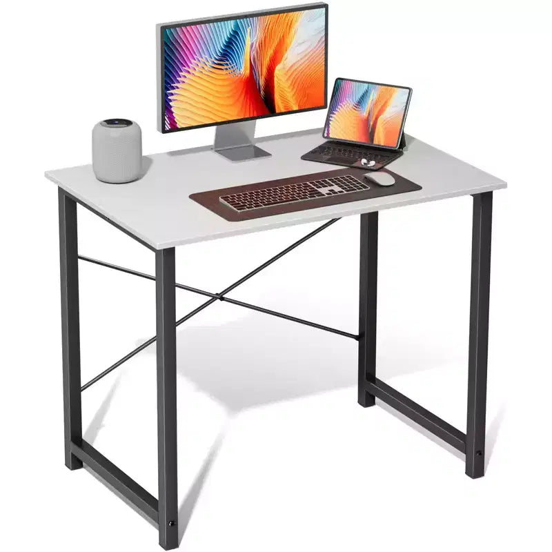 TUYOHW Computer Desk for Home Office,Modern Writing & Study Table with X-Shaped Frame,Writing Desks for Bedroom,Workspace,Dorm