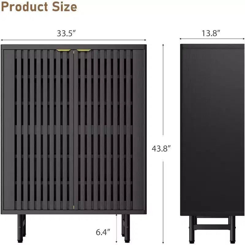 6-Tier Shoe Cabinet with Doors, Modern Farmhouse Entryway Organizer Holds 24 Pairs, Wooden Shoe Storage Rack