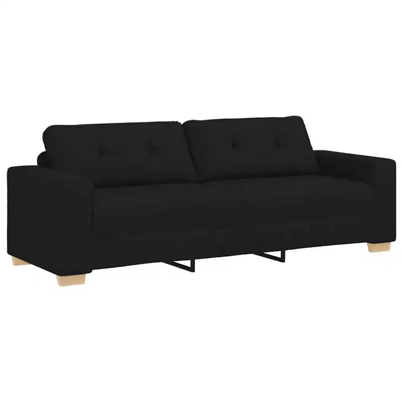 vidaXL 3-Seater Sofa Black 180 cm Fabric