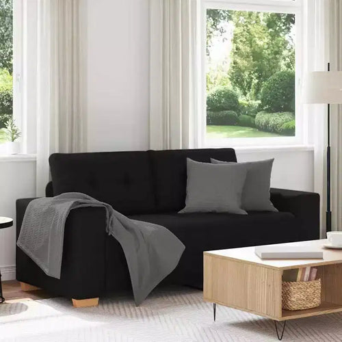 vidaXL 3-Seater Sofa Black 180 cm Fabric