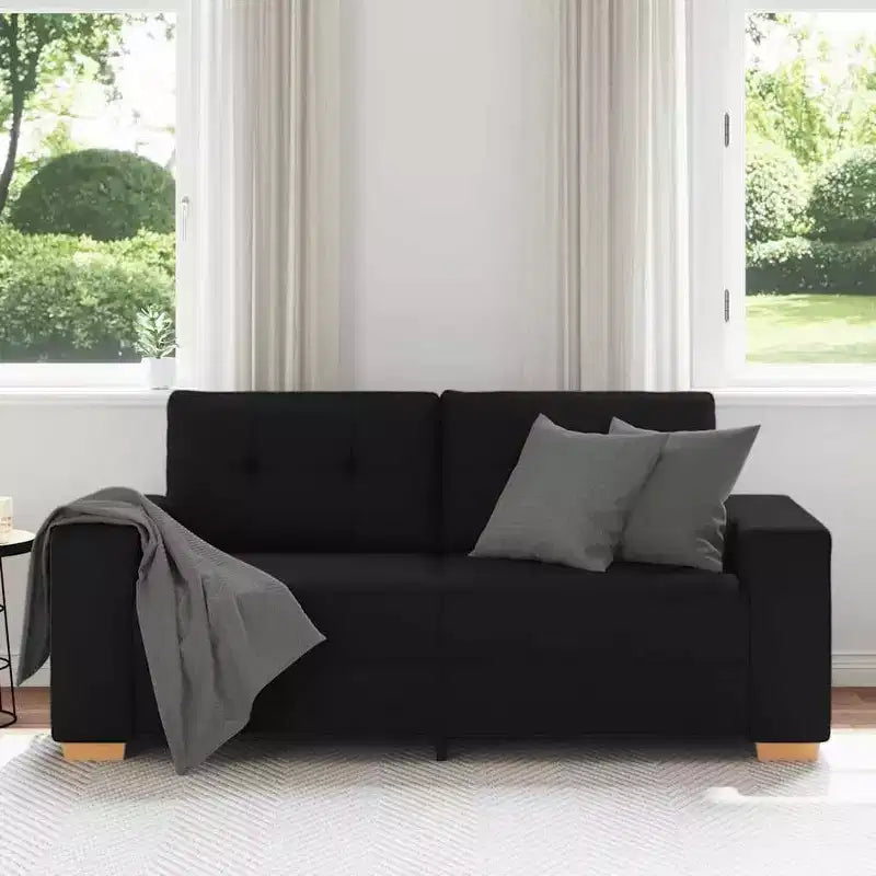 vidaXL 3-Seater Sofa Black 180 cm Fabric