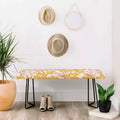 ThirtyOne Illustrations Wildflowers in Turmeric Bench Yellow - Deny Designs