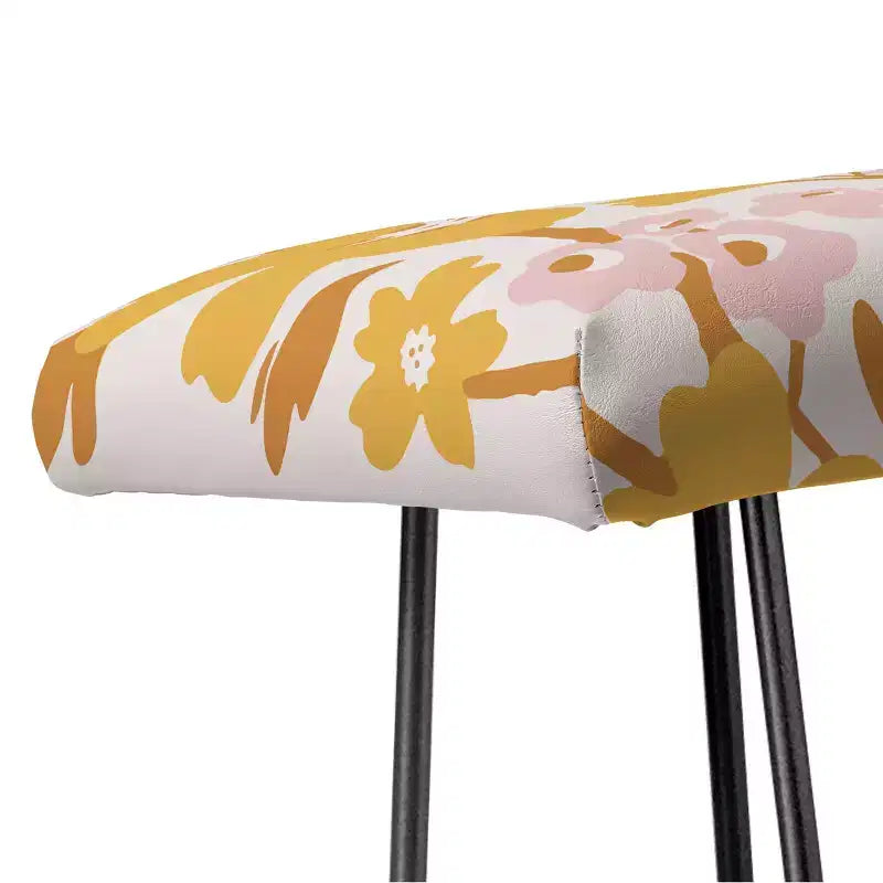ThirtyOne Illustrations Wildflowers in Turmeric Bench Yellow - Deny Designs