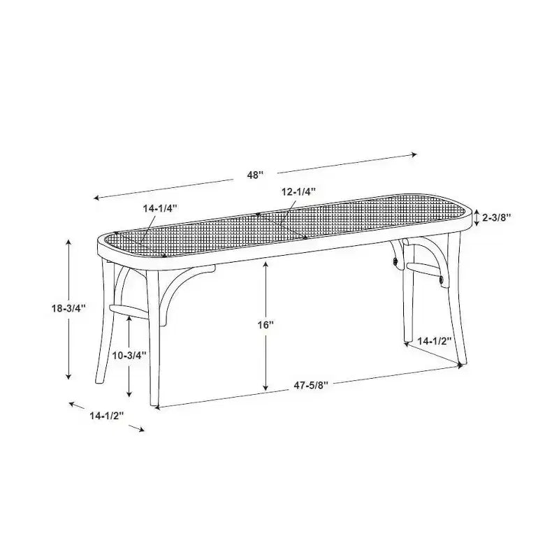 Linon Helia Bentwood Bench