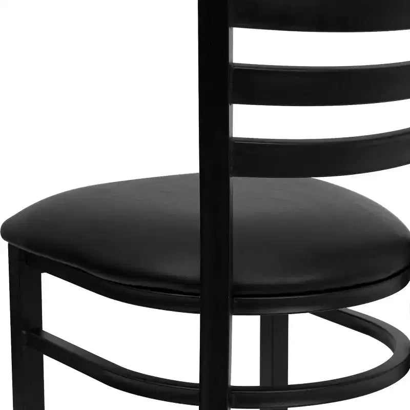 Emma and Oliver 2 Pack Ladder Back Metal Restaurant Chair