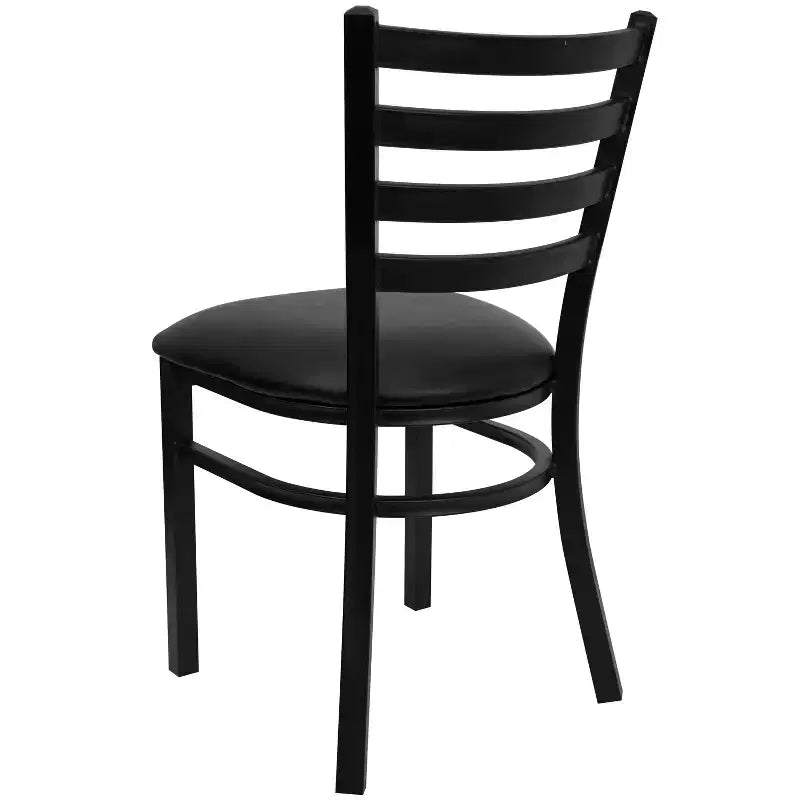 Emma and Oliver 2 Pack Ladder Back Metal Restaurant Chair