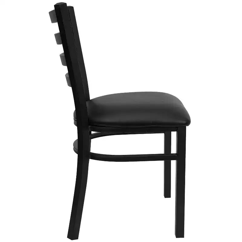 Emma and Oliver 2 Pack Ladder Back Metal Restaurant Chair