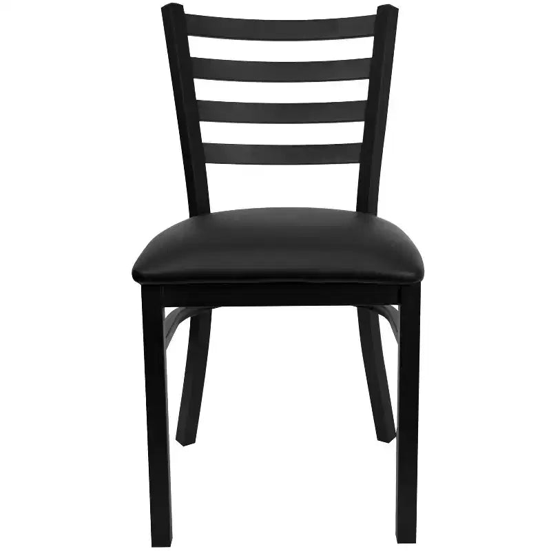 Emma and Oliver 2 Pack Ladder Back Metal Restaurant Chair