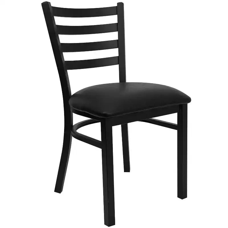 Emma and Oliver 2 Pack Ladder Back Metal Restaurant Chair