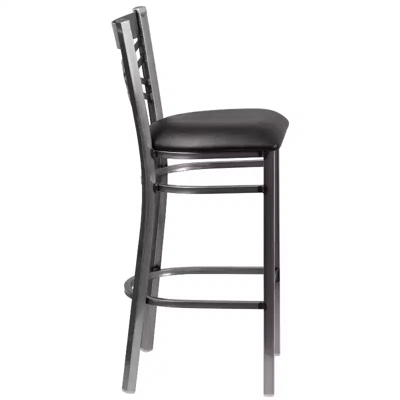 Emma and Oliver 2 Pack Clear Coated X Back Metal Restaurant Barstool