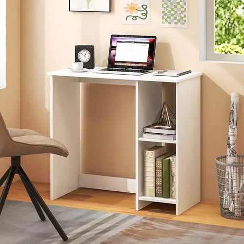 Costway 31.5'' Small Computer Desk Home Office Study Writing Desk with 2 Compartments