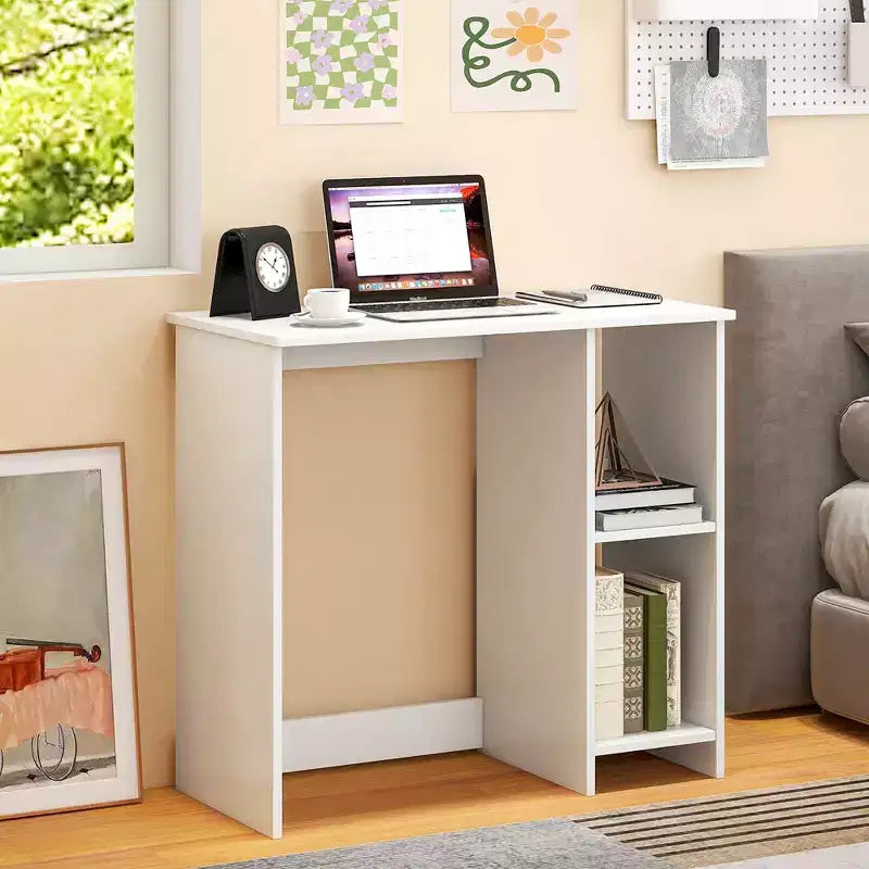 Costway 31.5'' Small Computer Desk Home Office Study Writing Desk with 2 Compartments