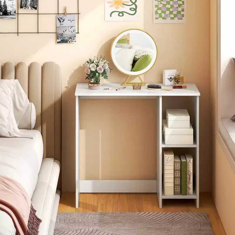 Costway 31.5'' Small Computer Desk Home Office Study Writing Desk with 2 Compartments