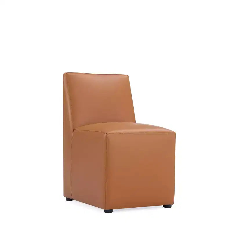 Anna Modern Square Faux Leather Dining Chair - Manhattan Comfort