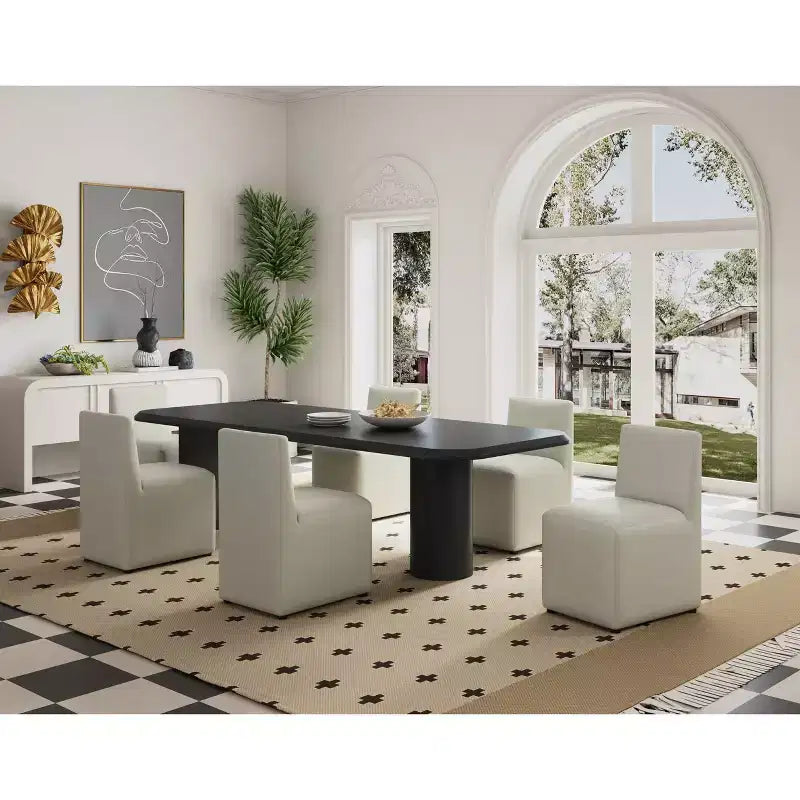 Anna Modern Square Faux Leather Dining Chair - Manhattan Comfort