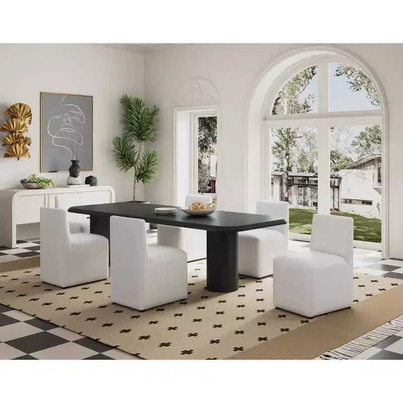 Anna Modern Square Faux Leather Dining Chair - Manhattan Comfort