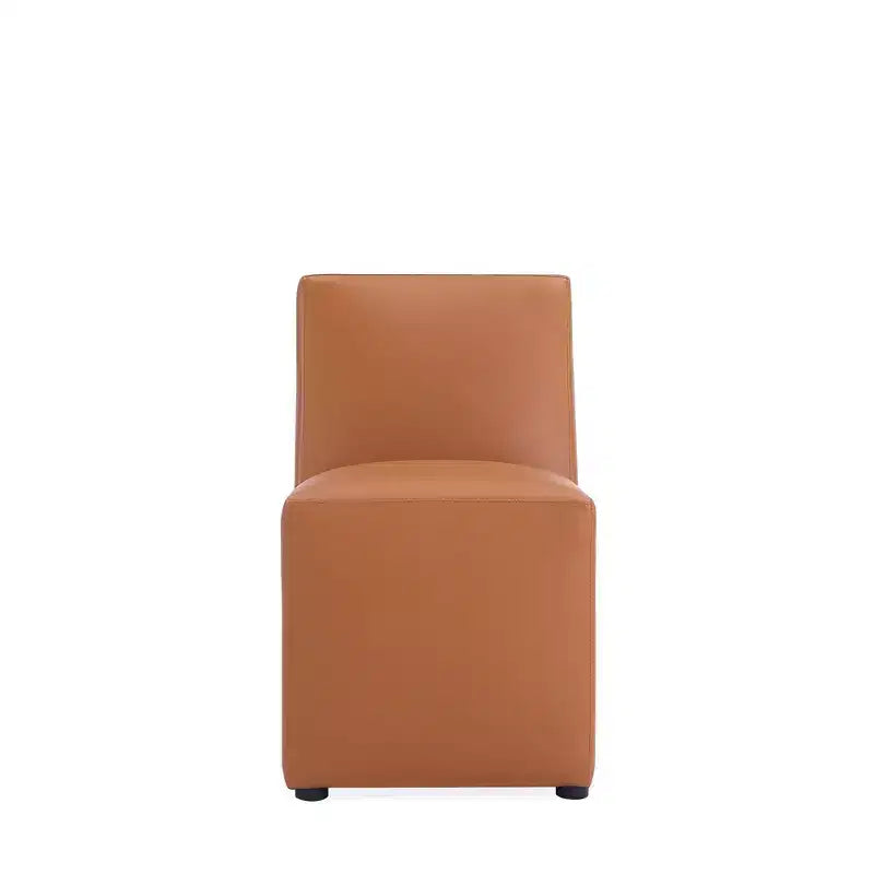 Anna Modern Square Faux Leather Dining Chair - Manhattan Comfort