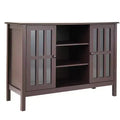 Costway Wood TV Stand Entertainment Media Center Console for TV up to 50''